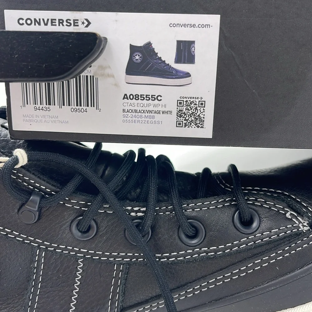 Converse WMNS Leather High-Tops A08555C CTAS EQUIP WP HI
BLACK/BLACK/VINTAGE WHT - Picture 16 of 16